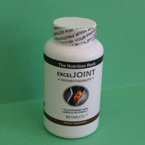 Bottle of ExcelJoint dietary supplement tablets.