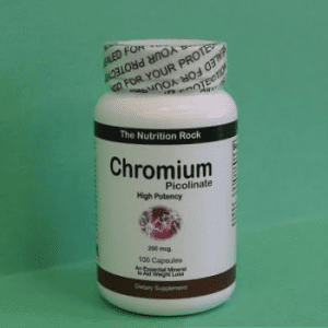 Chromium Picolinate dietary supplement bottle.