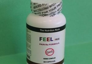 Pain relief dietary supplement bottle.