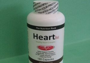 Bottle of HeartBeat dietary supplement capsules.