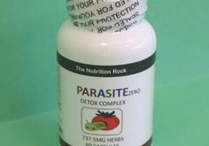 Bottle of Parasite Zero detox complex capsules.